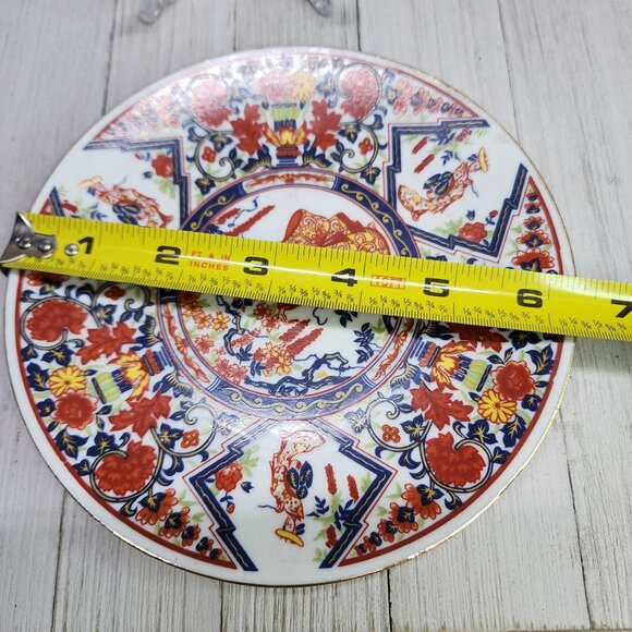 Japanese Imari Porcelain Decorative Plate Wall Plaque 6.25'' Hand Painted - Picture 3 of 3